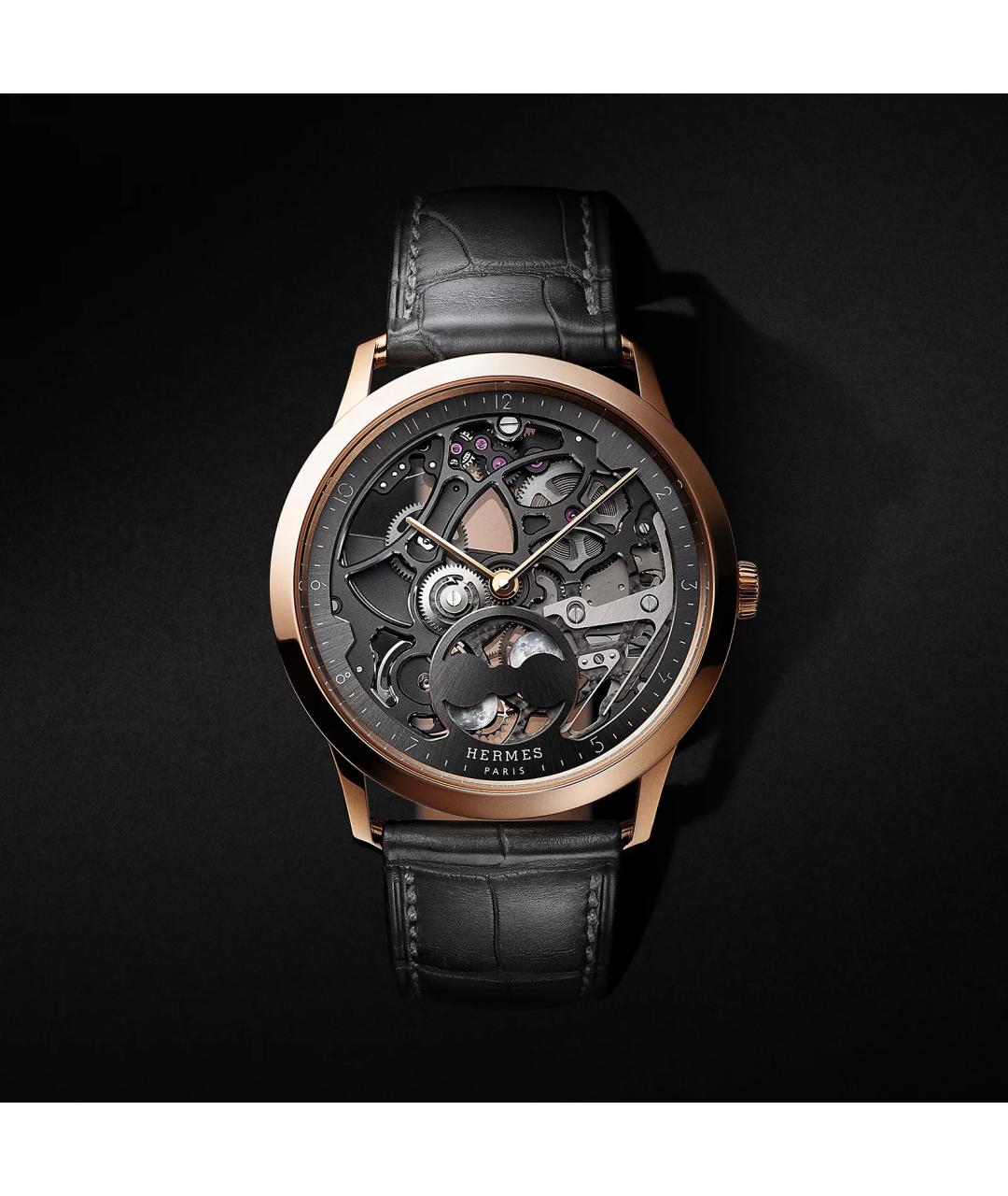 HERMES Черные часы, фото 4
