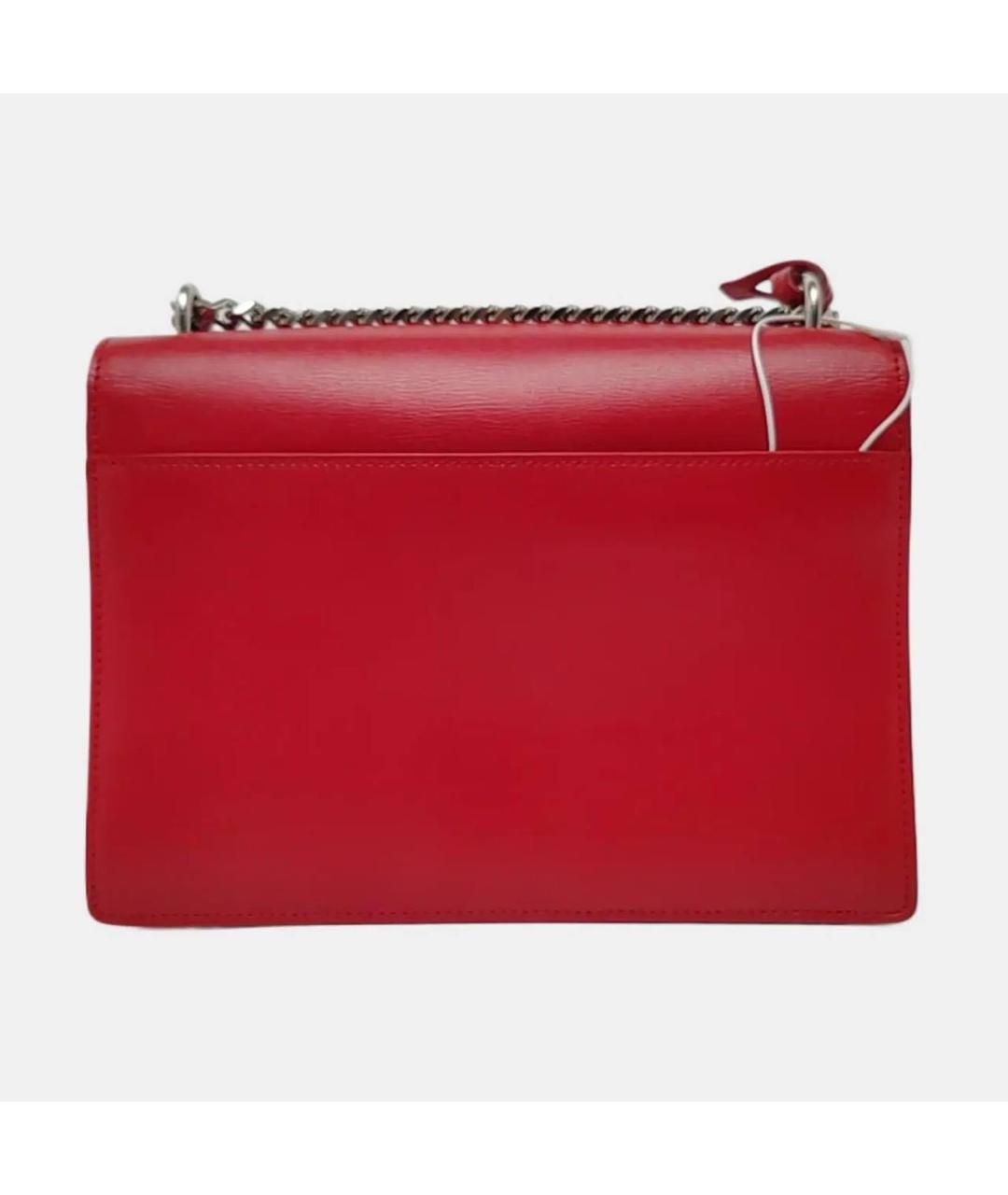 SAINT LAURENT Красная кожаная сумка через плечо, фото 4