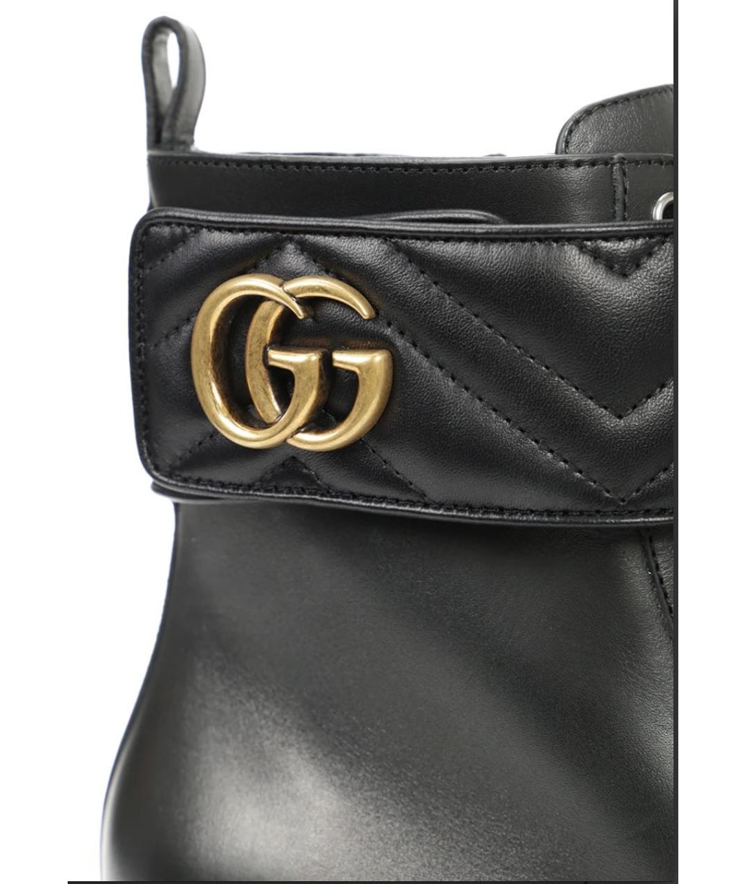 GUCCI Черные кожаные ботинки, фото 7