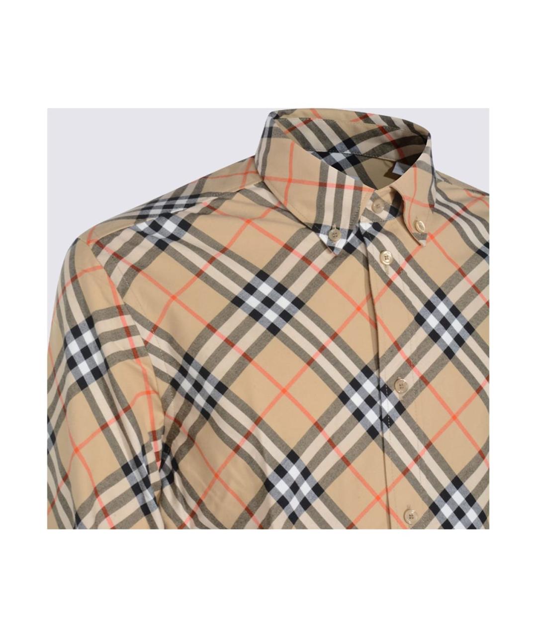 BURBERRY Мульти хлопковая кэжуал рубашка, фото 4