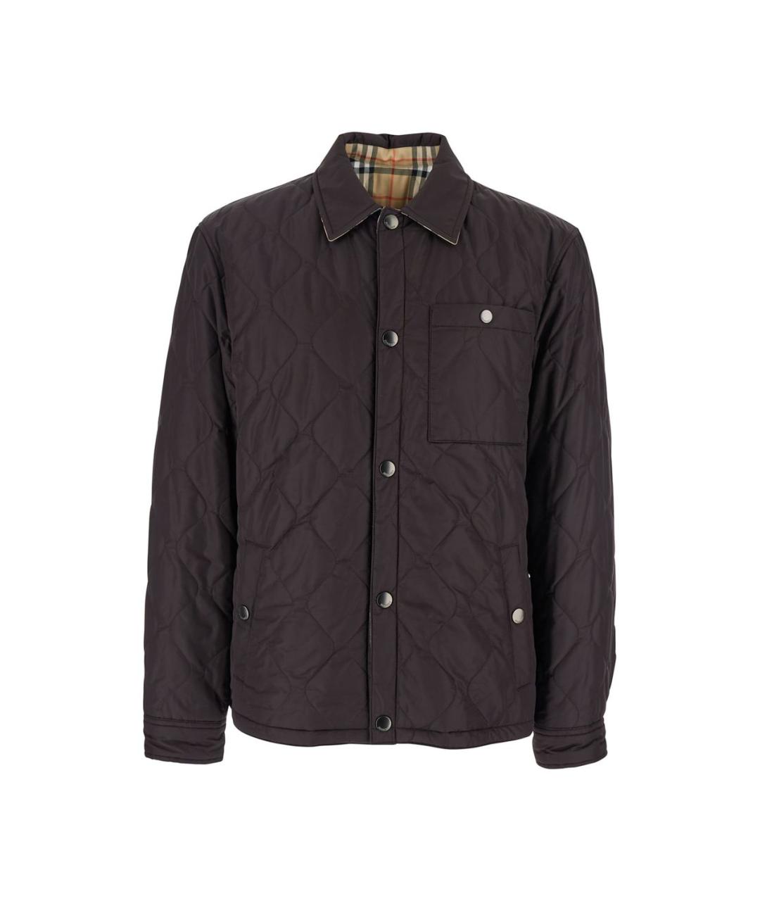 BURBERRY Коричневая полиамидовая куртка, фото 1