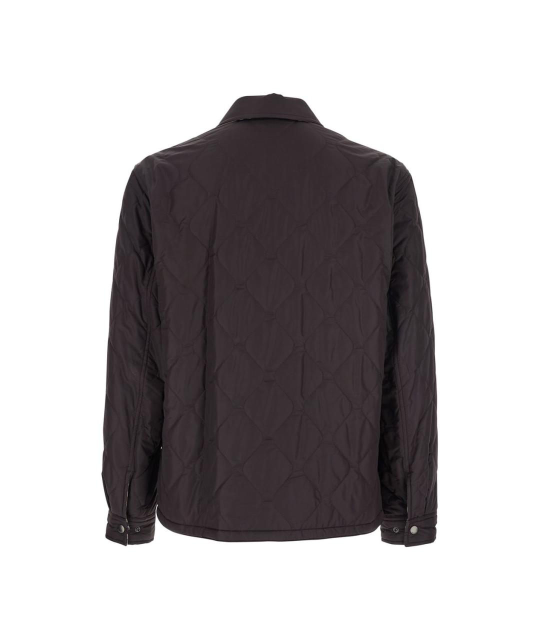 BURBERRY Коричневая полиамидовая куртка, фото 2