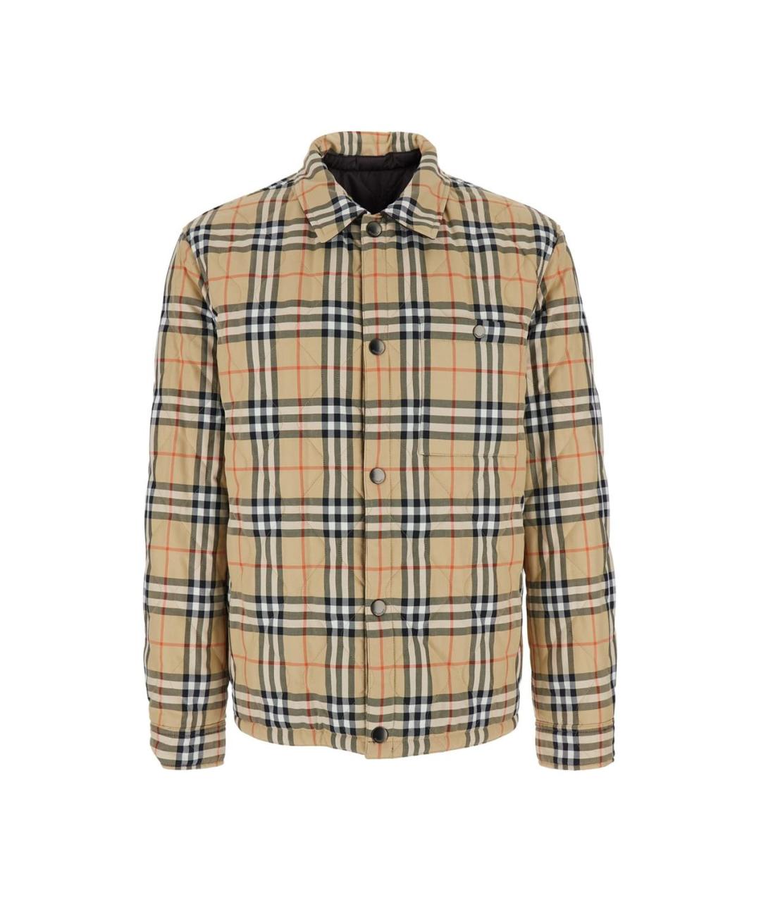 BURBERRY Коричневая полиамидовая куртка, фото 4