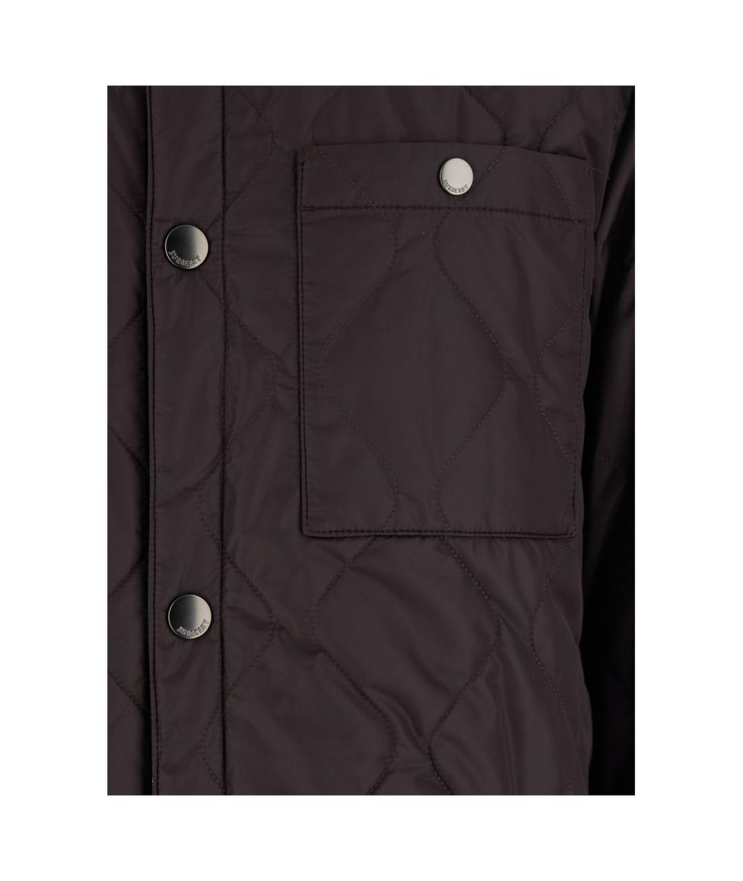 BURBERRY Коричневая полиамидовая куртка, фото 3