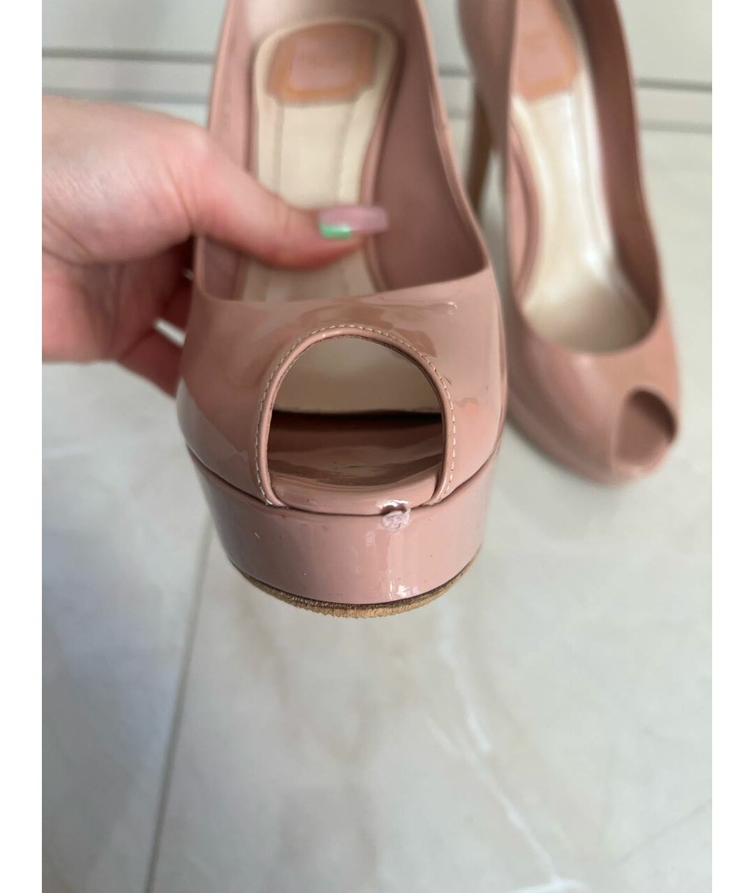 CHRISTIAN DIOR Розовые туфли из лакированной кожи, фото 4