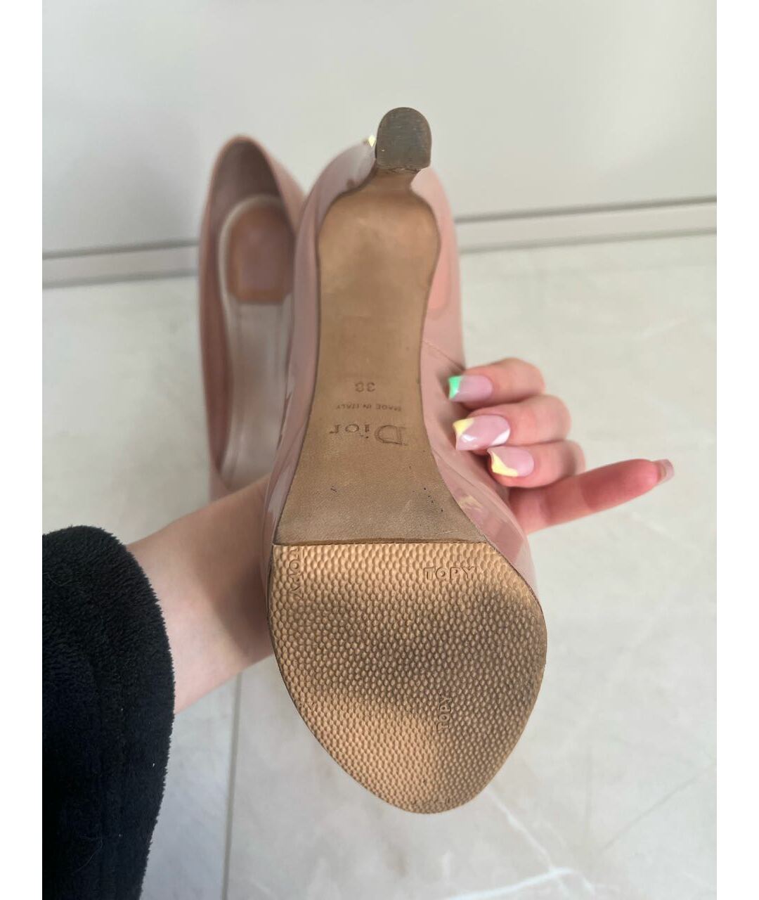 CHRISTIAN DIOR Розовые туфли из лакированной кожи, фото 6