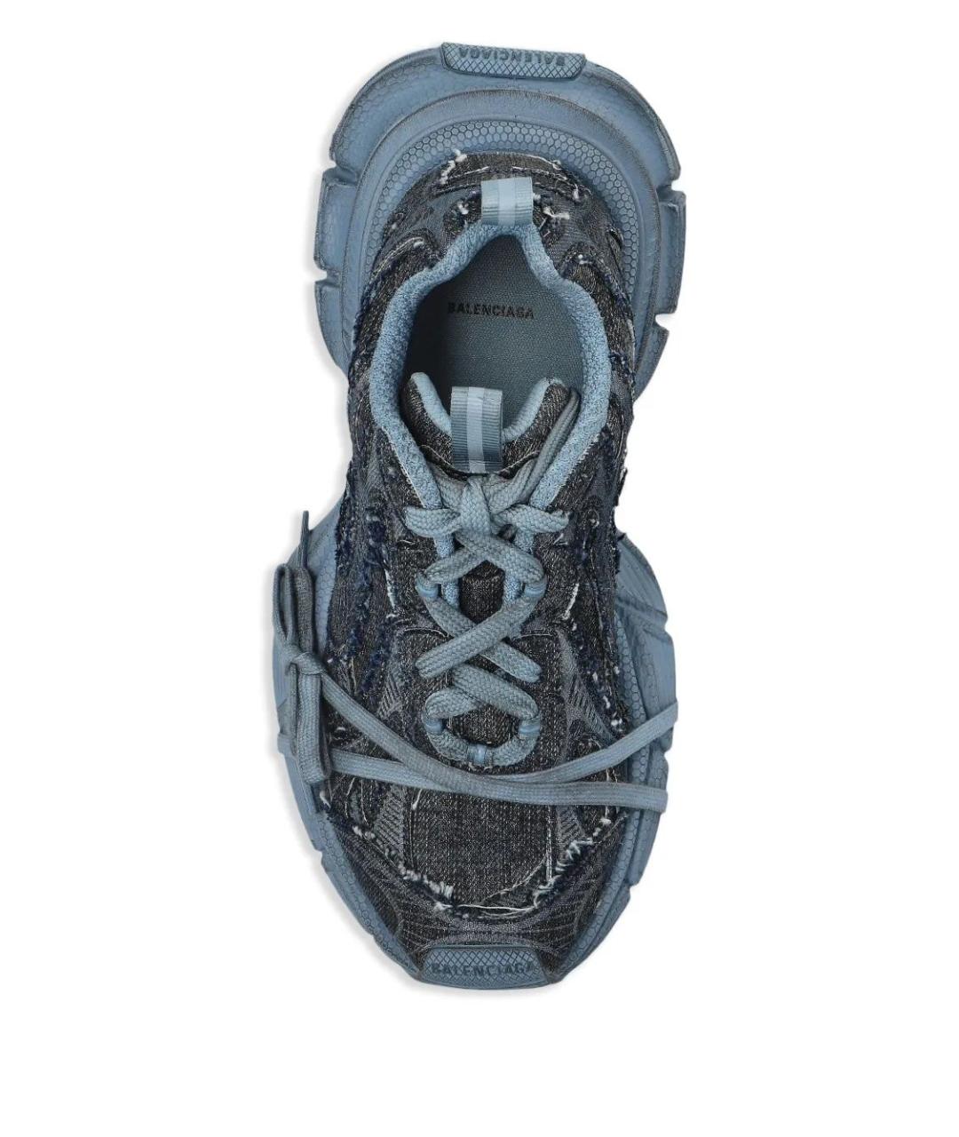 BALENCIAGA Синие текстильные кроссовки, фото 3