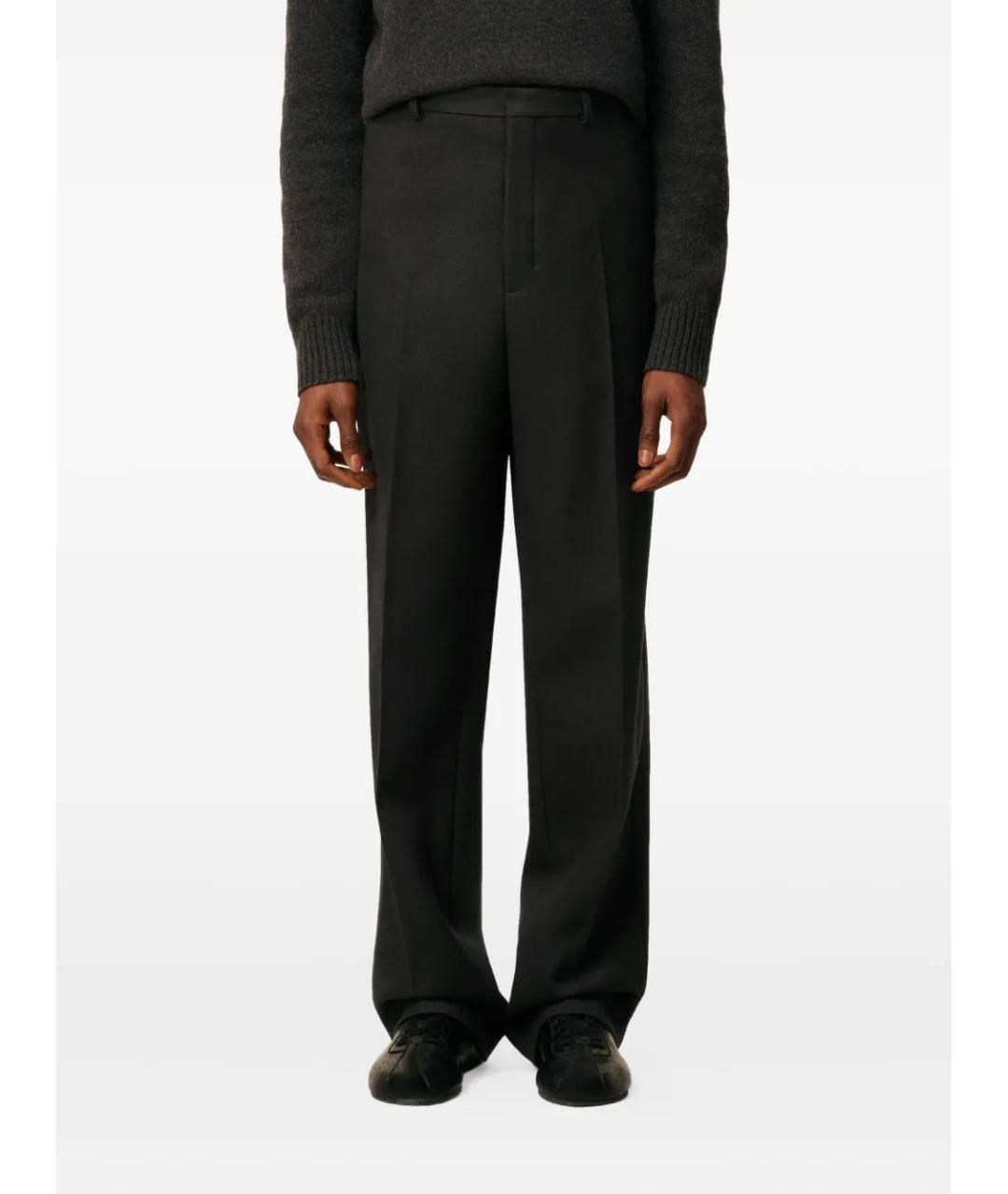 Ami Paris Антрацитовые шерстяные повседневные брюки, фото 5