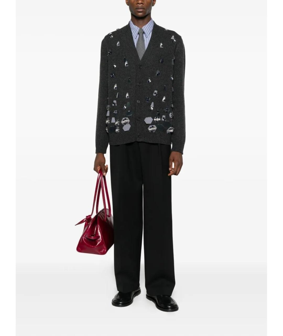 JACQUEMUS Черные хлопковые повседневные брюки, фото 2