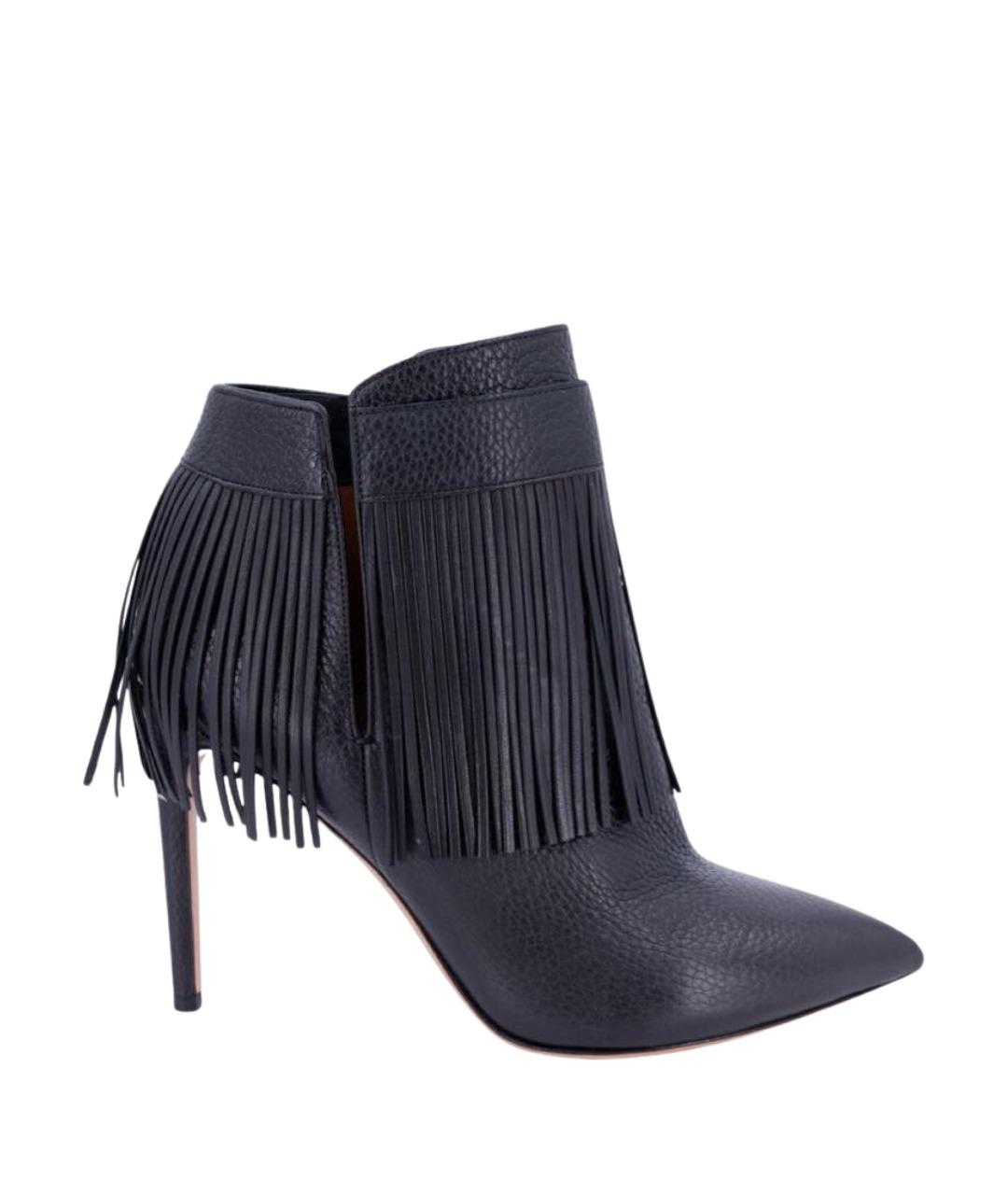 VALENTINO Черные кожаные ботильоны, фото 1