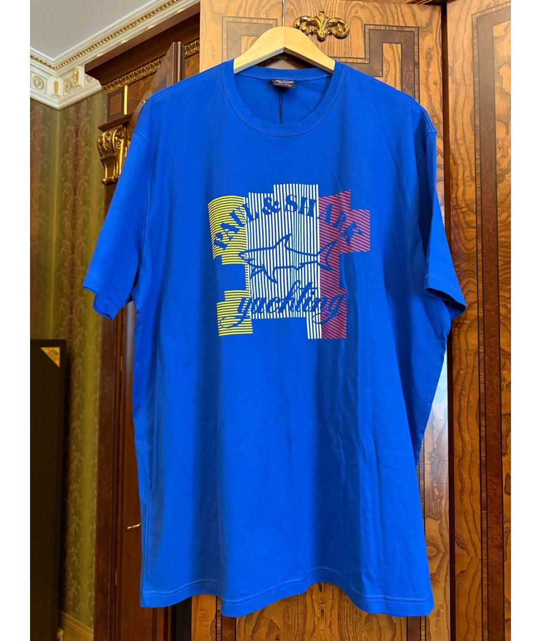 PAUL & SHARK Синяя хлопковая футболка, фото 6