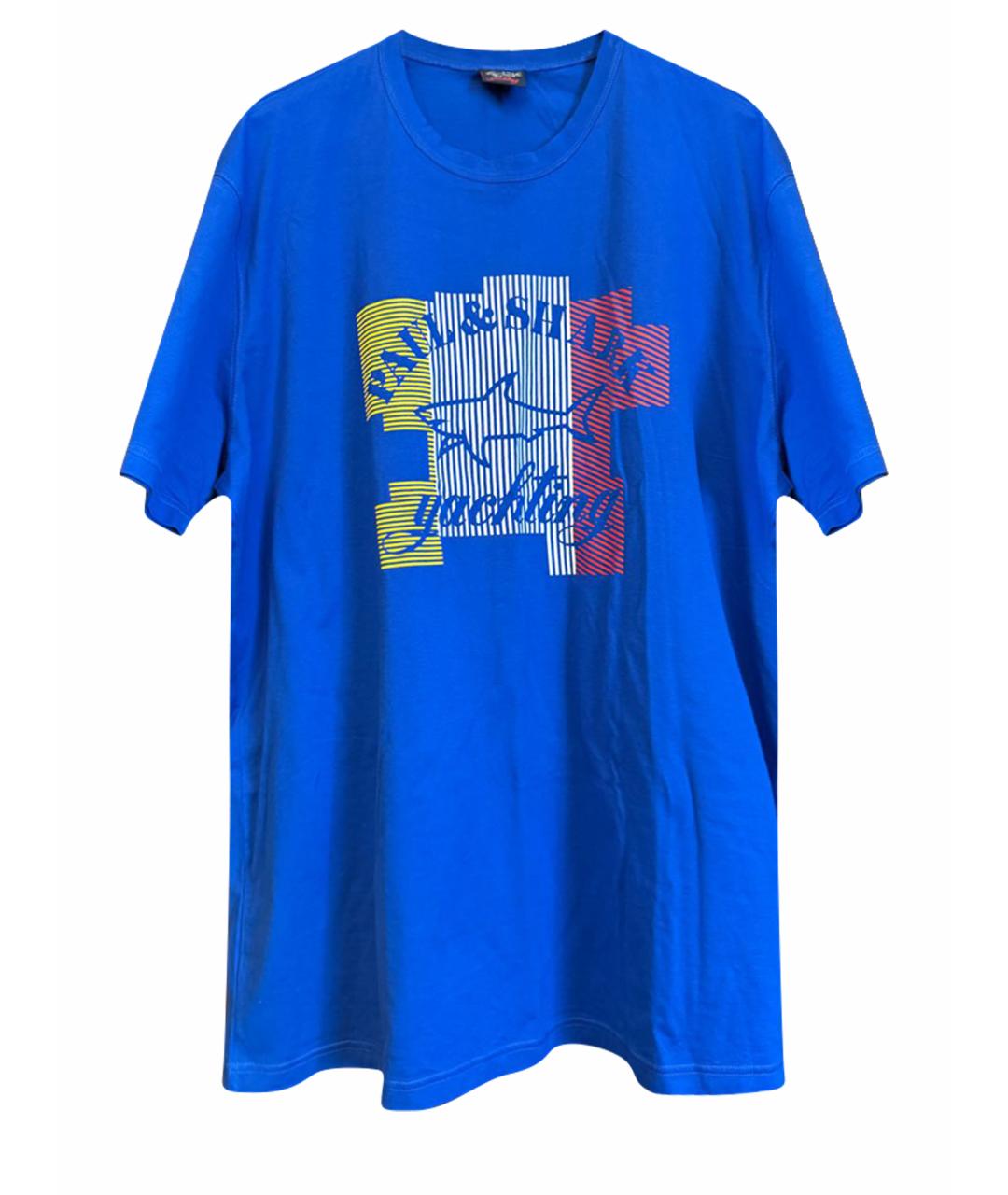 PAUL & SHARK Синяя хлопковая футболка, фото 1