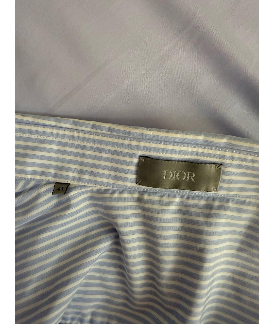 CHRISTIAN DIOR Голубая хлопковая кэжуал рубашка, фото 3