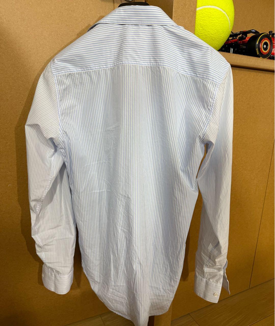 CHRISTIAN DIOR Голубая хлопковая кэжуал рубашка, фото 2