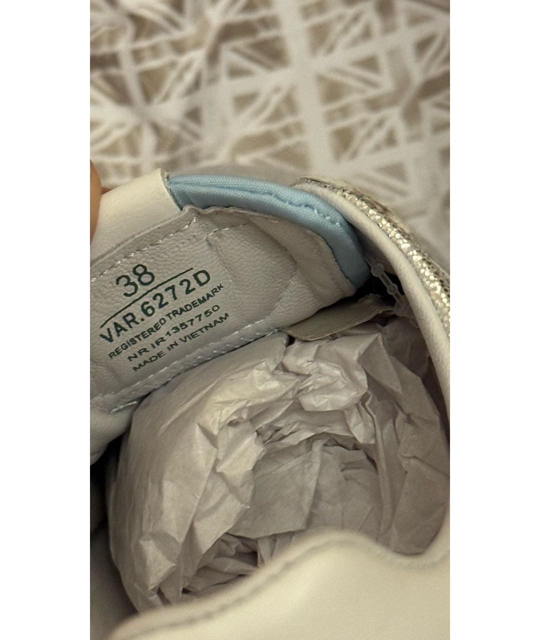 PREMIATA Серебряные кожаные кеды, фото 4