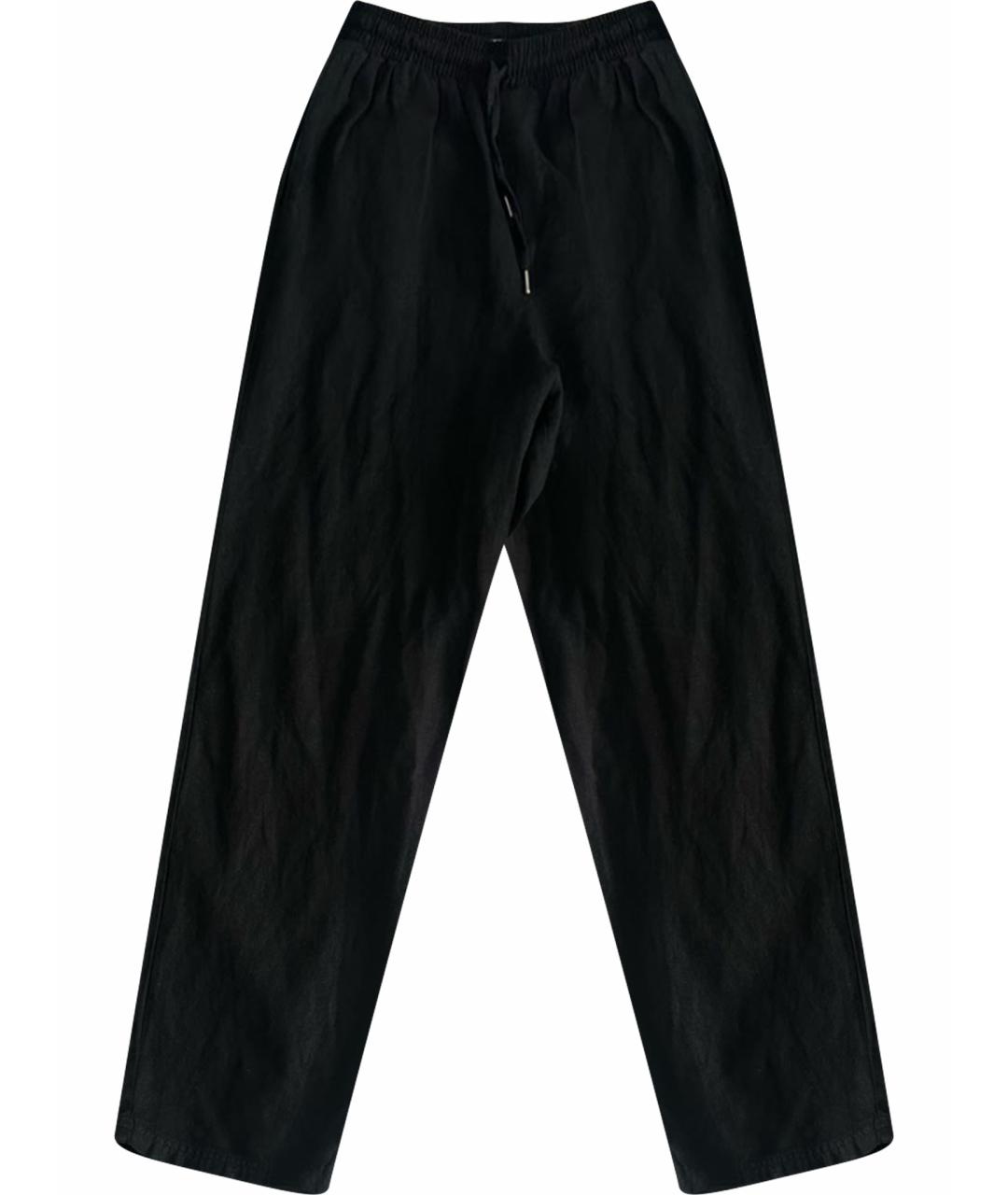 ARTE ANTWERP Черные льняные брюки широкие, фото 1