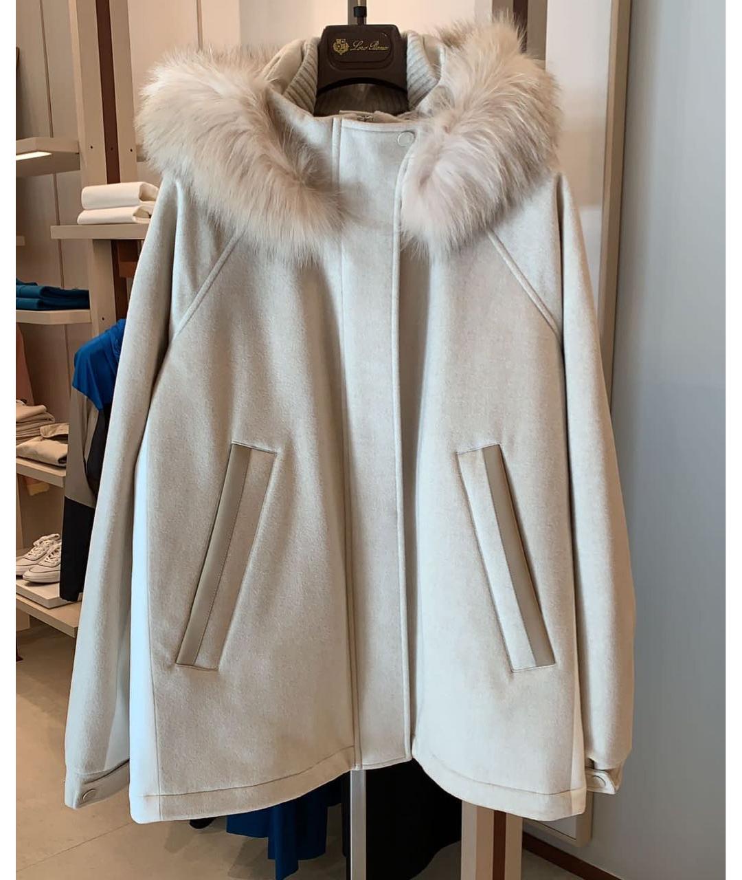 LORO PIANA Бежевая кашемировая парка, фото 5