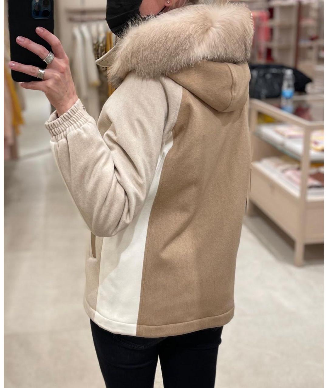 LORO PIANA Бежевая кашемировая парка, фото 4