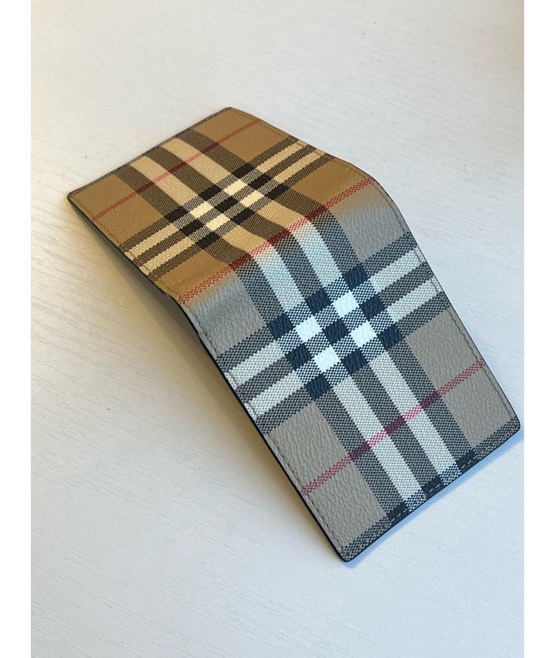 BURBERRY Бежевый кожаный кошелек, фото 7