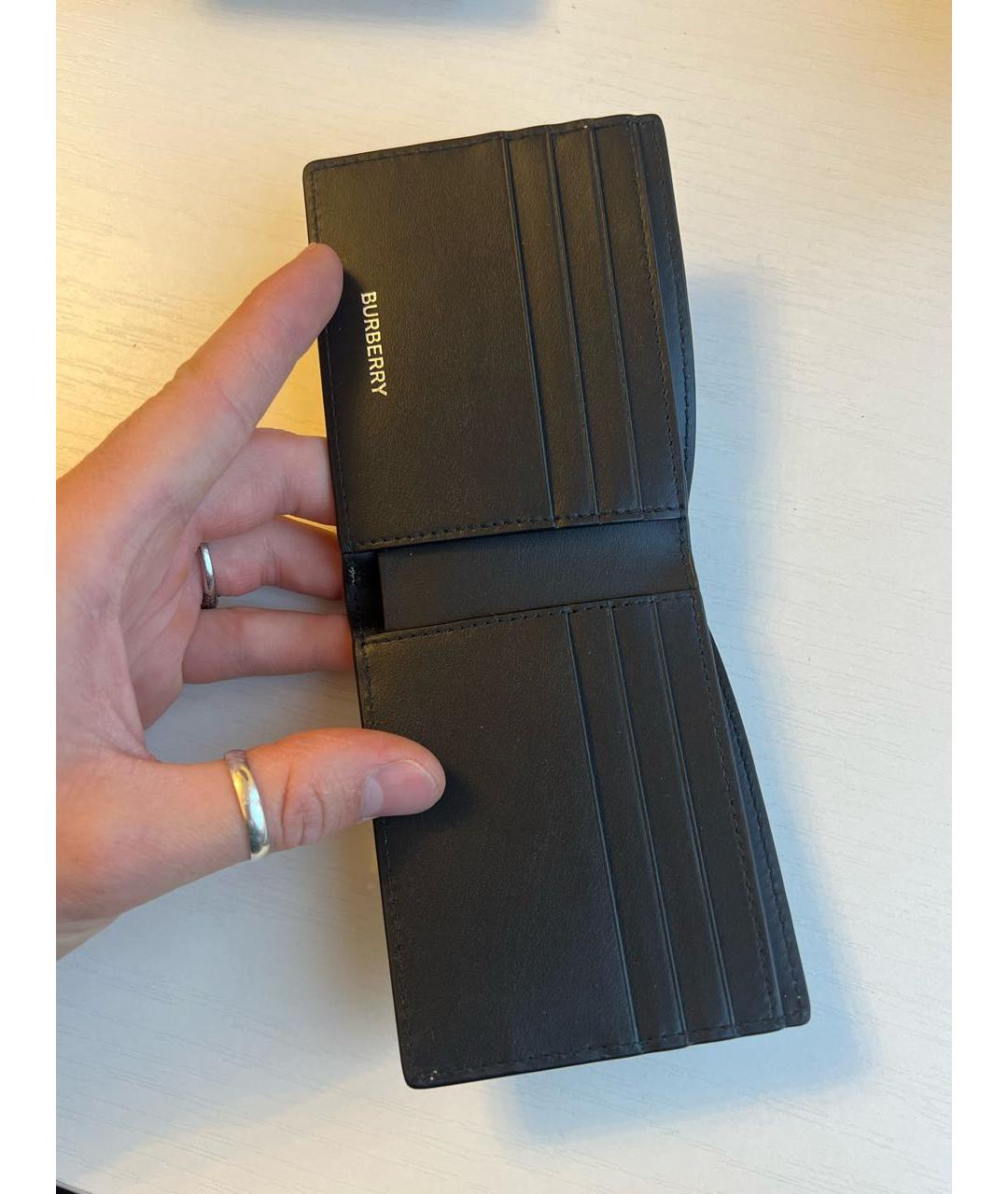 BURBERRY Бежевый кожаный кошелек, фото 2