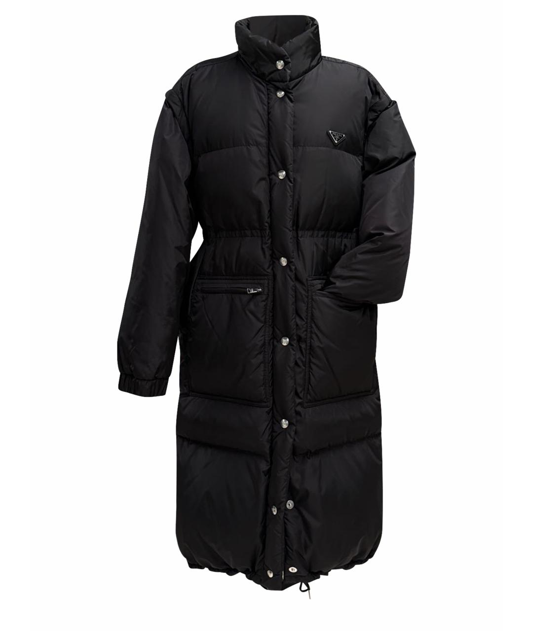 PRADA Черный полиэстеровый пуховик, фото 1