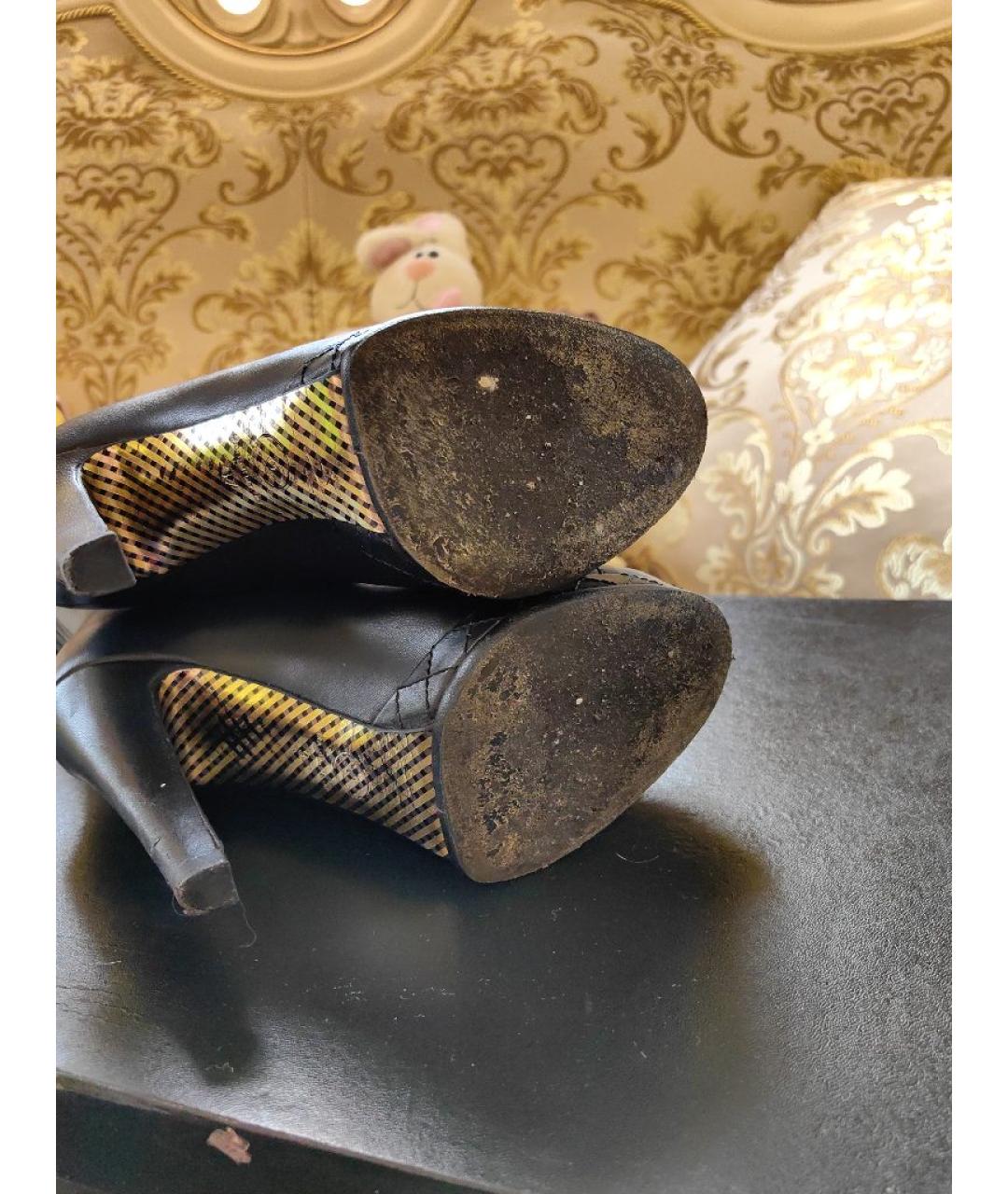 CHANEL Черные кожаные сапоги, фото 5