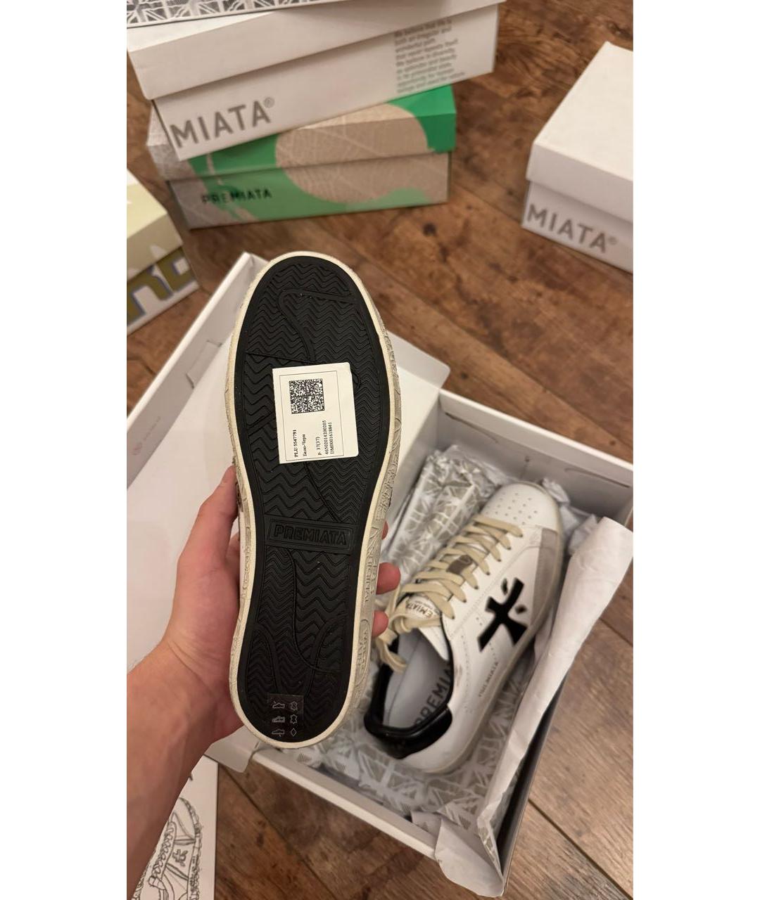 PREMIATA Белые кожаные кеды, фото 4