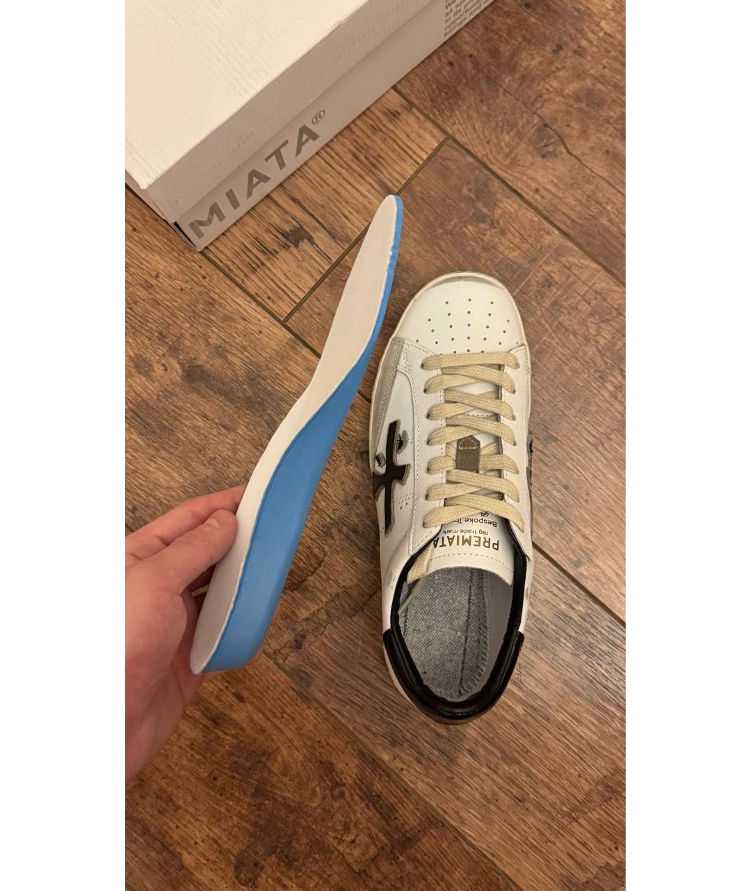 PREMIATA Белые кожаные кеды, фото 6