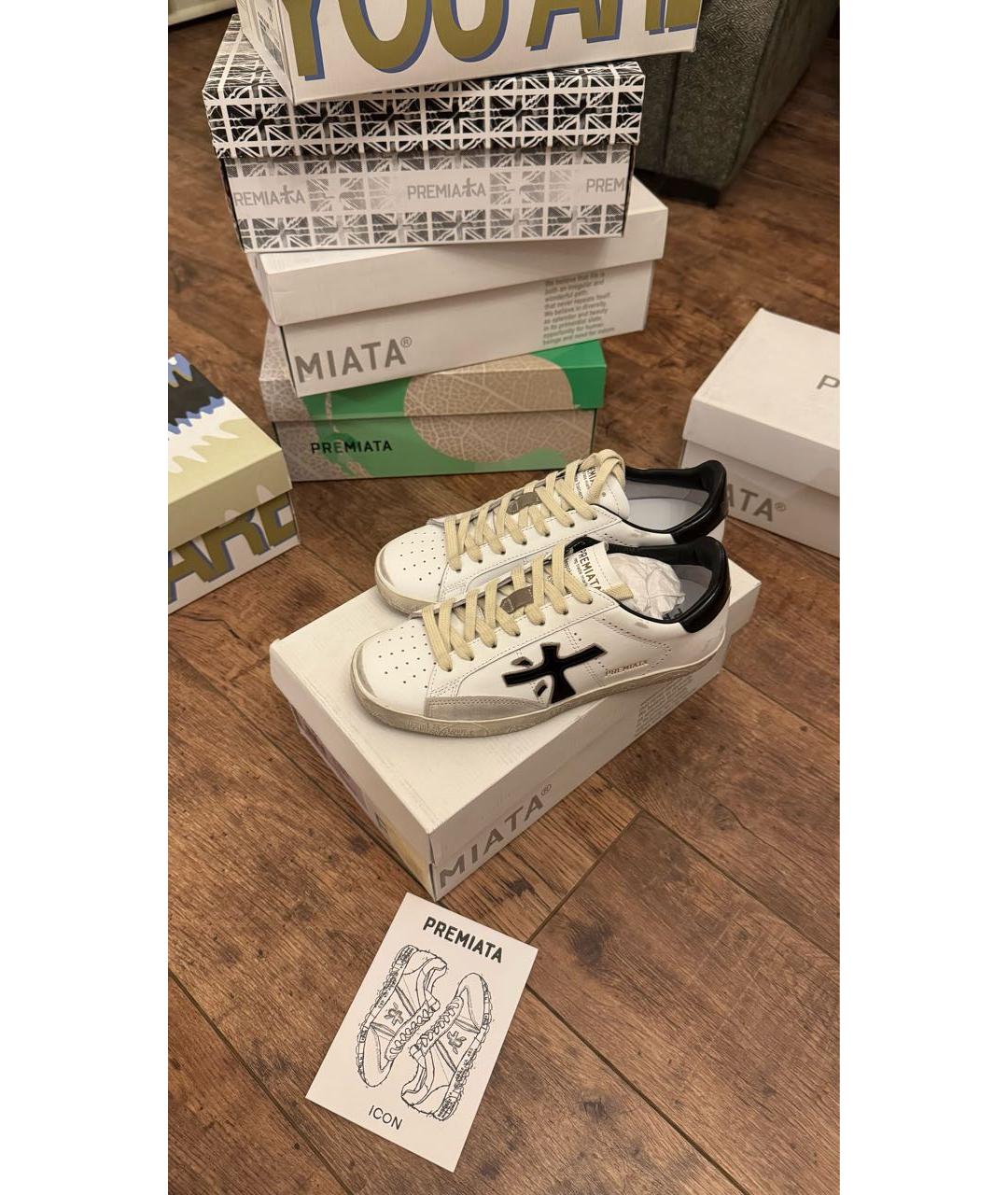 PREMIATA Белые кожаные кеды, фото 2