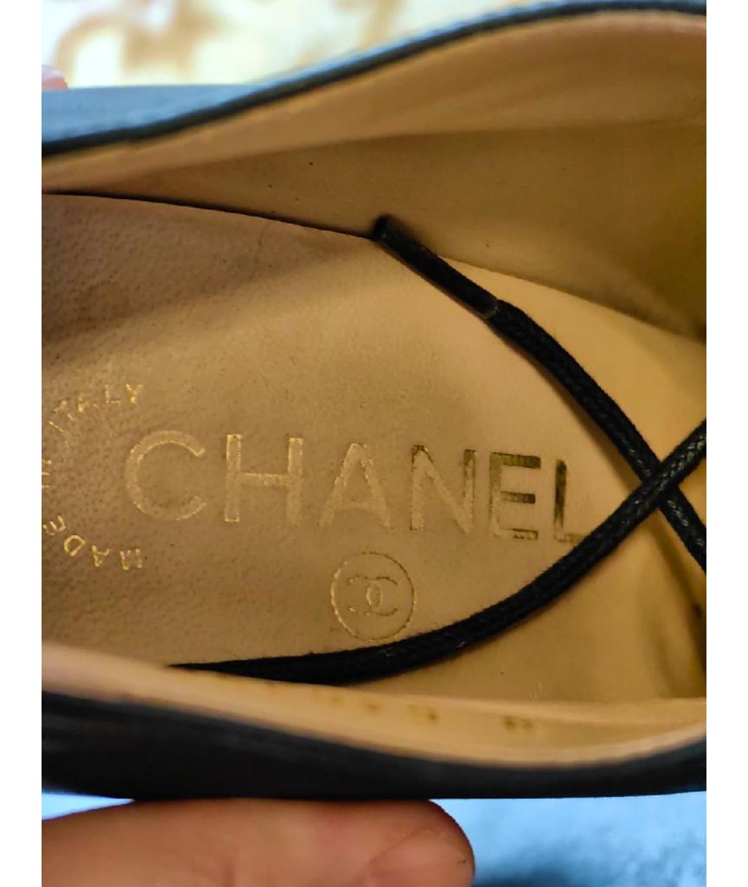 CHANEL Черные кожаные ботильоны, фото 5