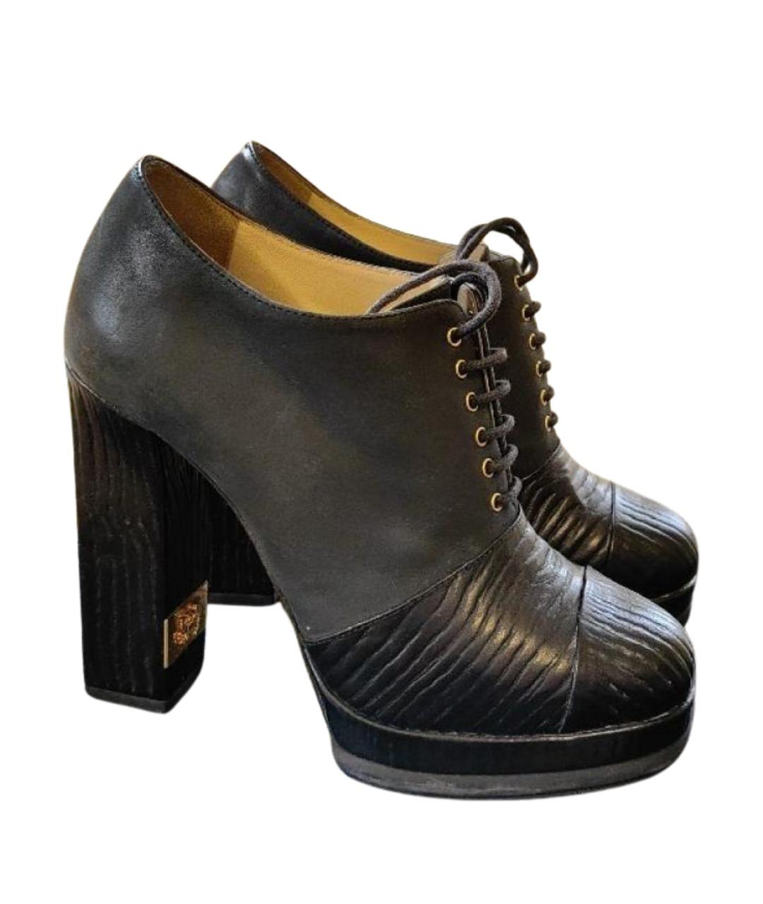 CHANEL Черные кожаные ботильоны, фото 1