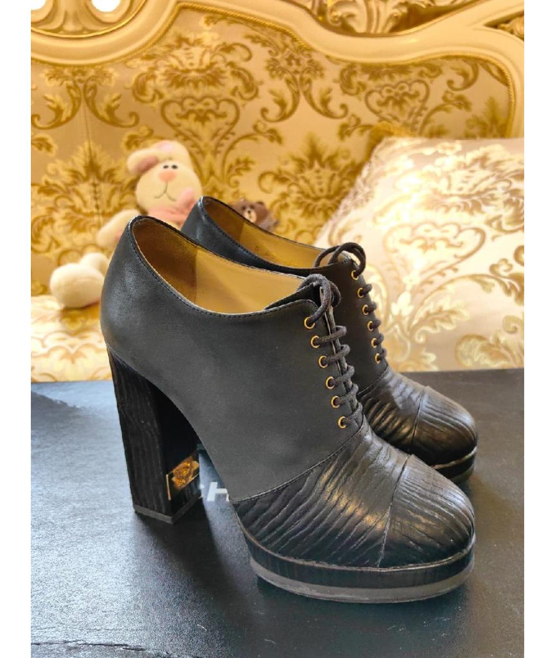 CHANEL Черные кожаные ботильоны, фото 3