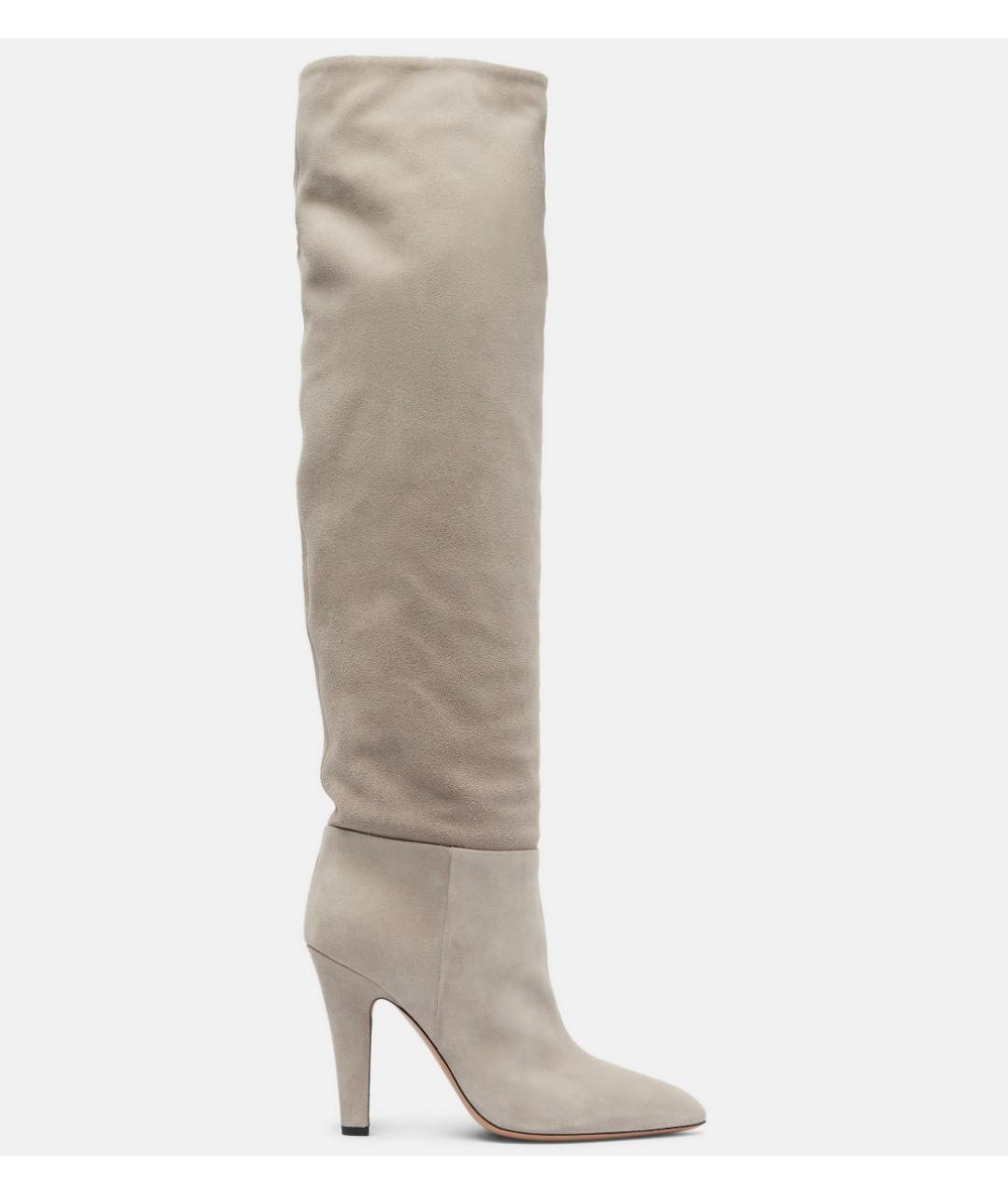 PARIS TEXAS Серые замшевые сапоги, фото 5