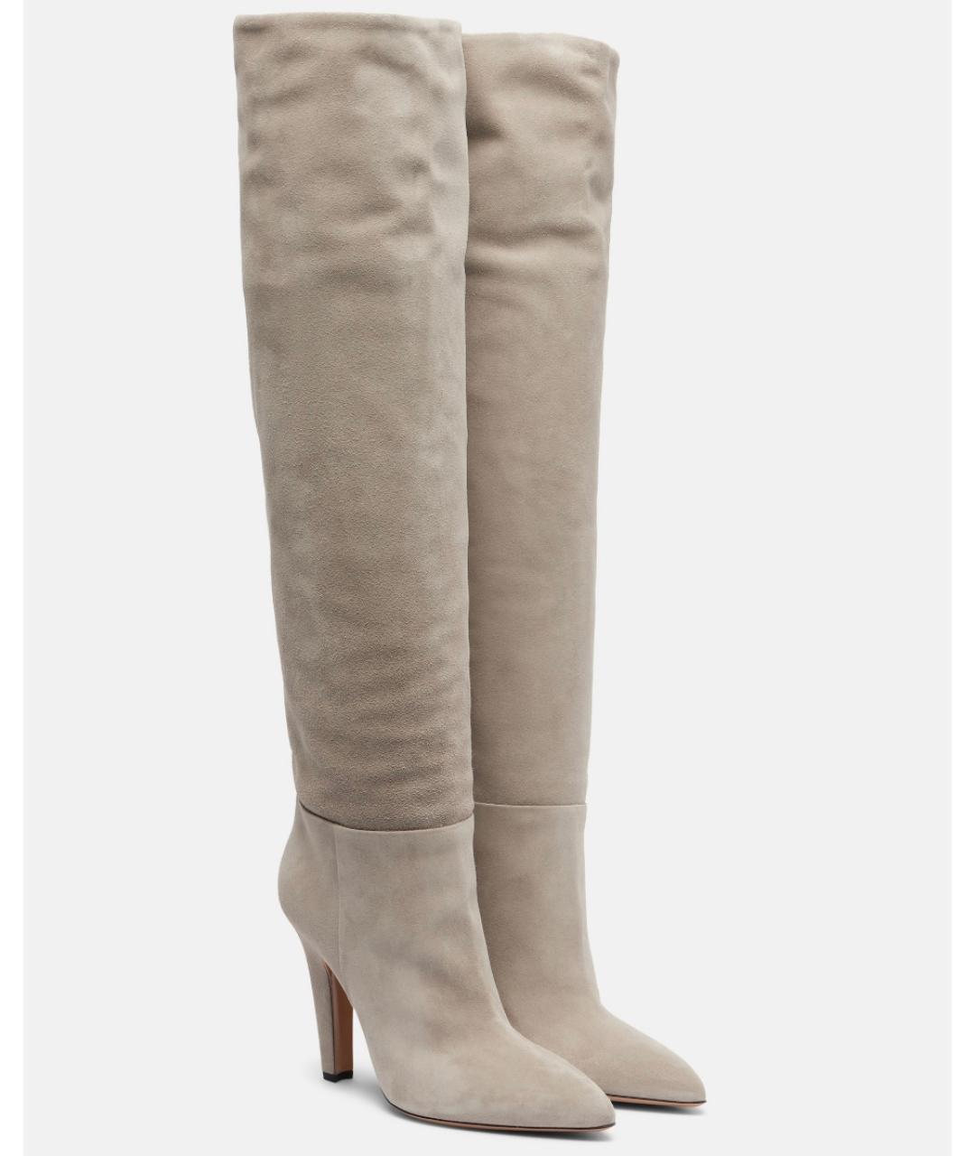 PARIS TEXAS Серые замшевые сапоги, фото 2