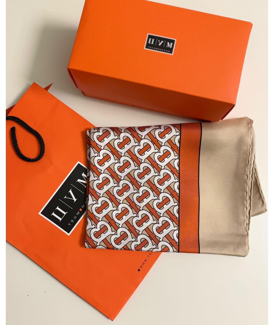 BURBERRY Мульти шелковый платок, фото 7