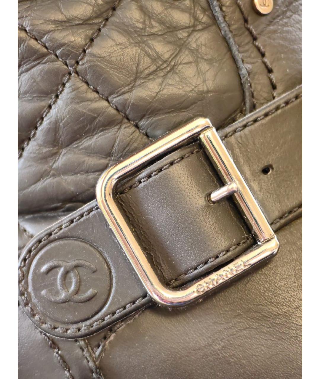 CHANEL Черные кожаные сапоги, фото 6