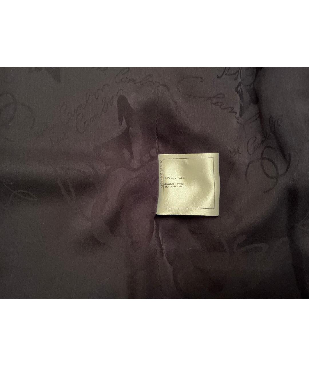 CHANEL Черный твидовый жакет/пиджак, фото 8