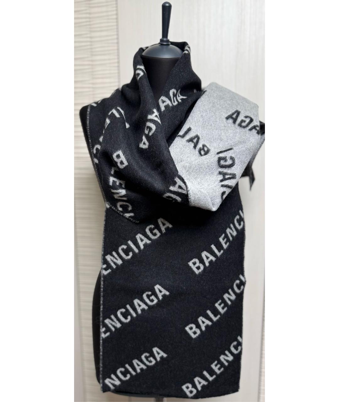 BALENCIAGA Мульти шерстяной шарф, фото 4