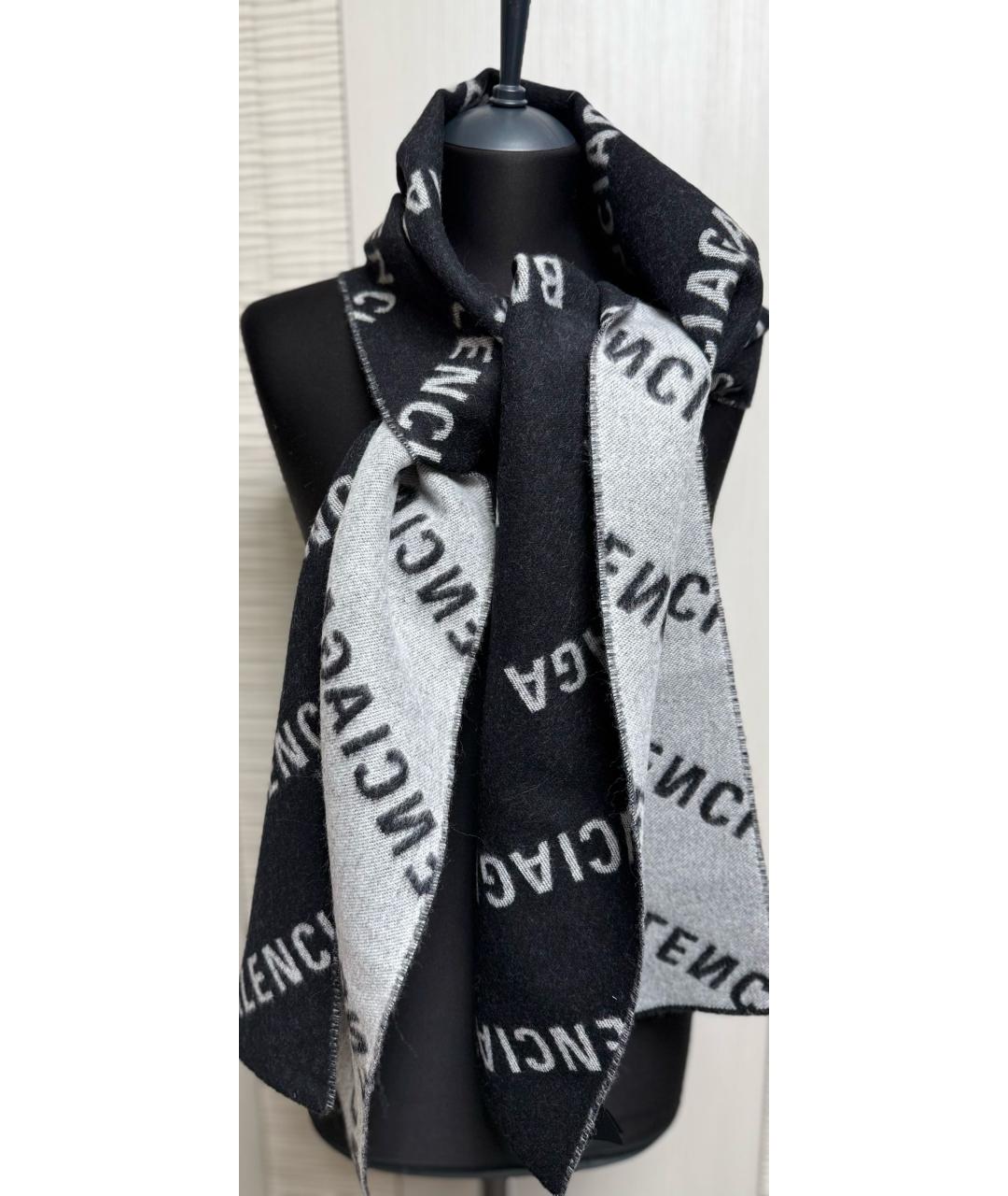 BALENCIAGA Мульти шерстяной шарф, фото 3