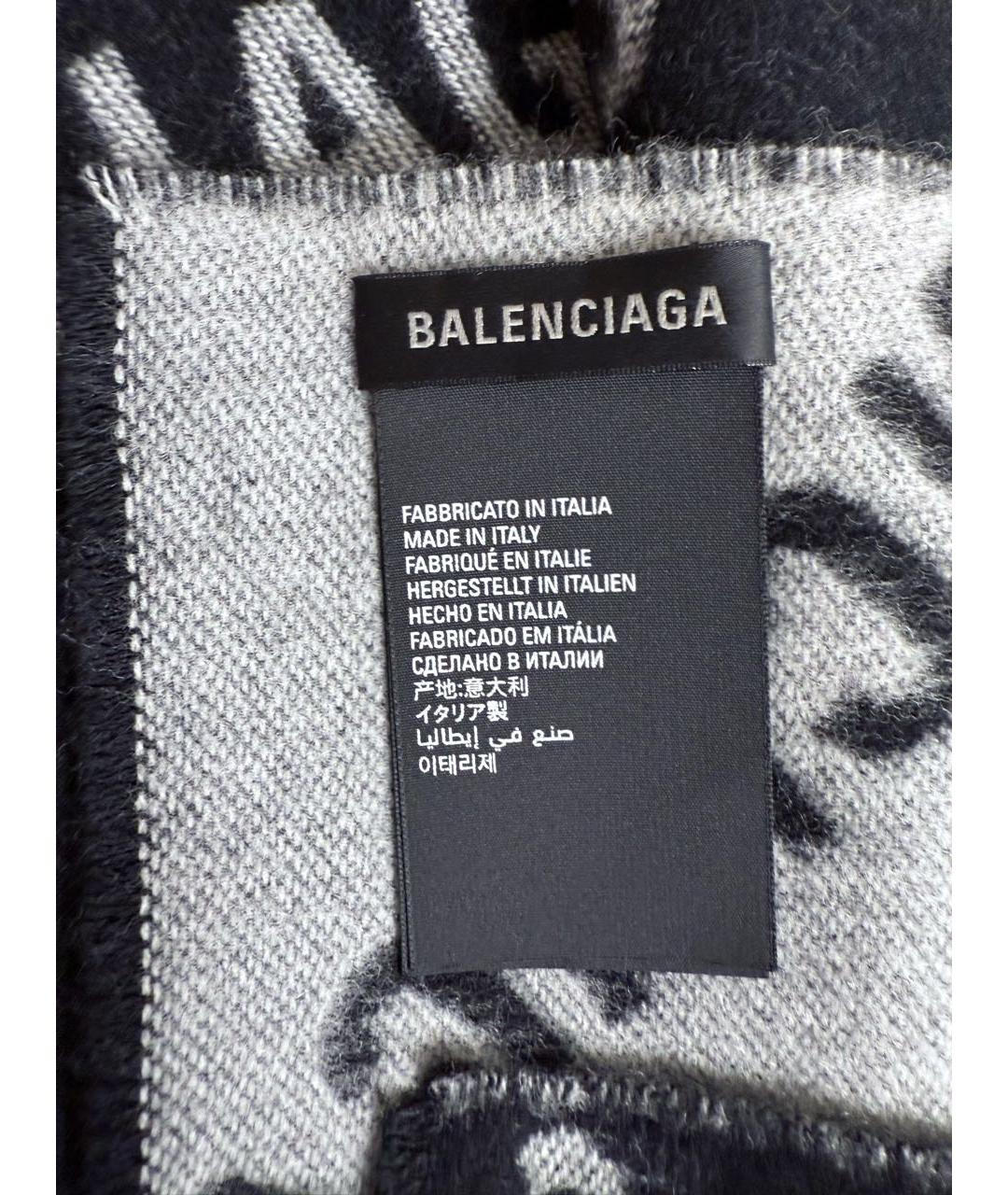 BALENCIAGA Мульти шерстяной шарф, фото 7