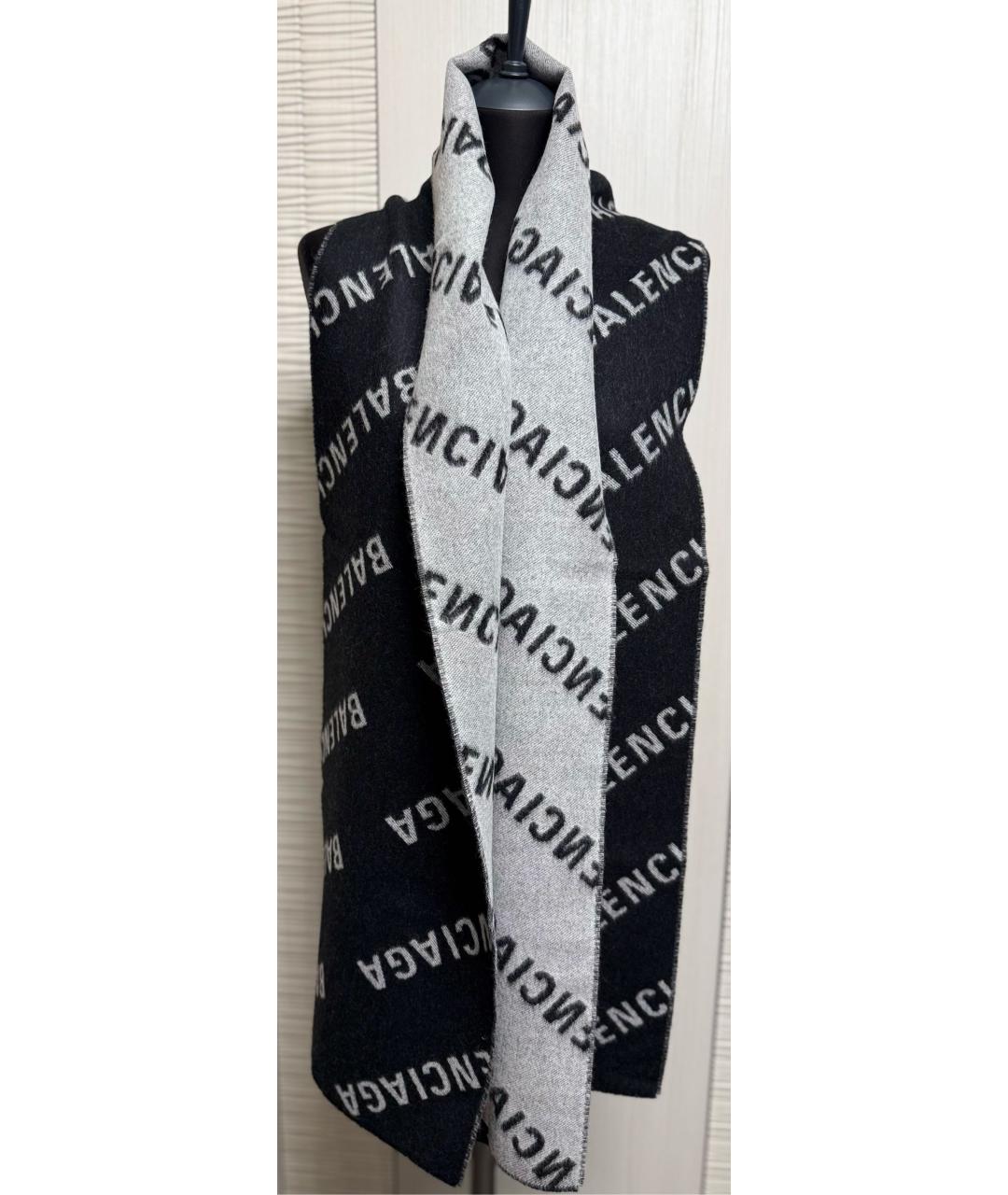 BALENCIAGA Мульти шерстяной шарф, фото 6