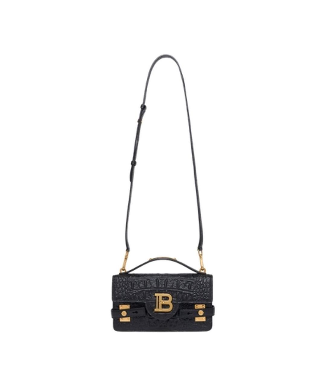 BALMAIN Черная кожаная сумка через плечо, фото 1