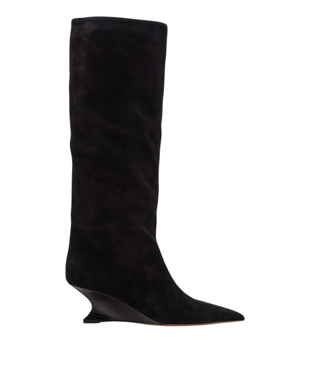 PARIS TEXAS Черные замшевые сапоги, фото 1