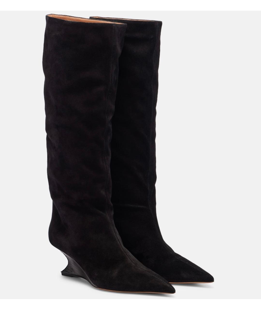 PARIS TEXAS Черные замшевые сапоги, фото 3