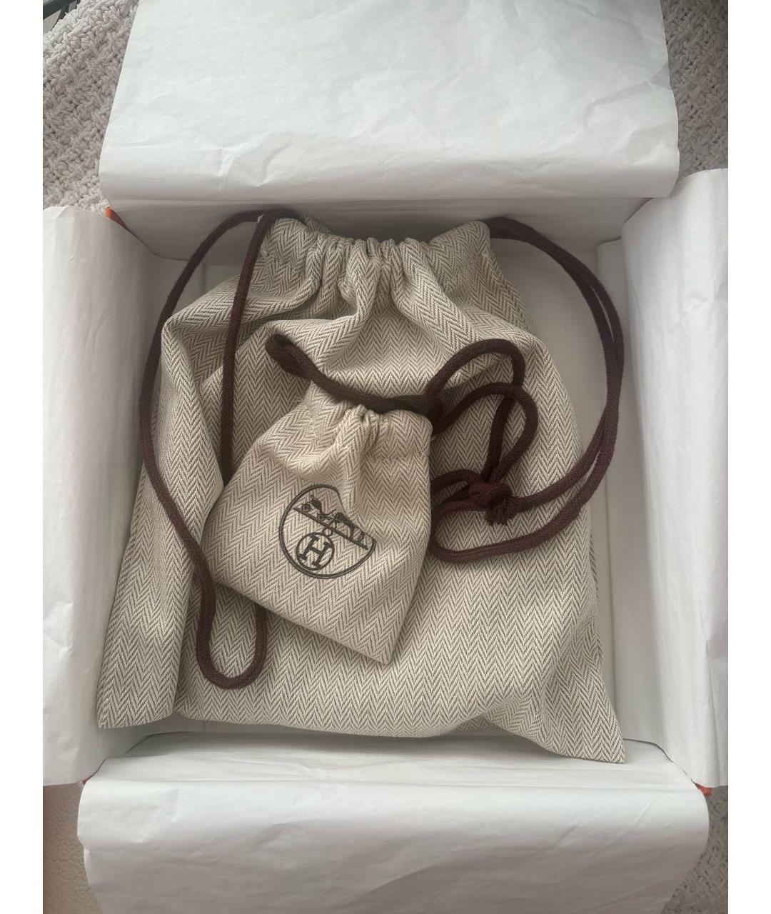 HERMES Оранжевый кожаный ремень, фото 5