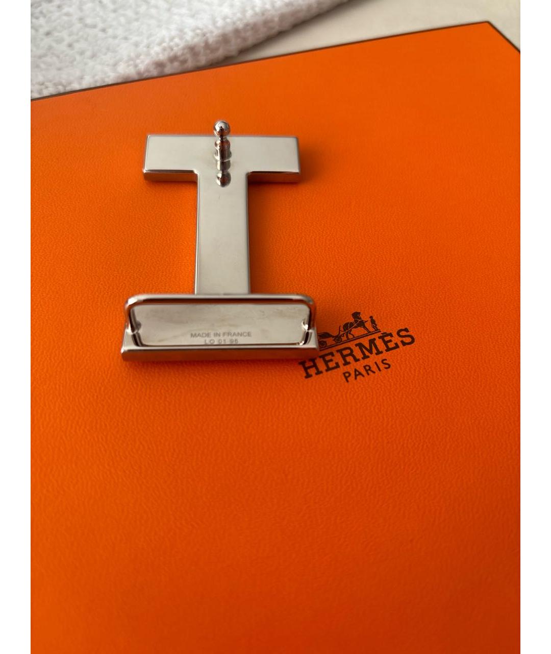 HERMES Оранжевый кожаный ремень, фото 3