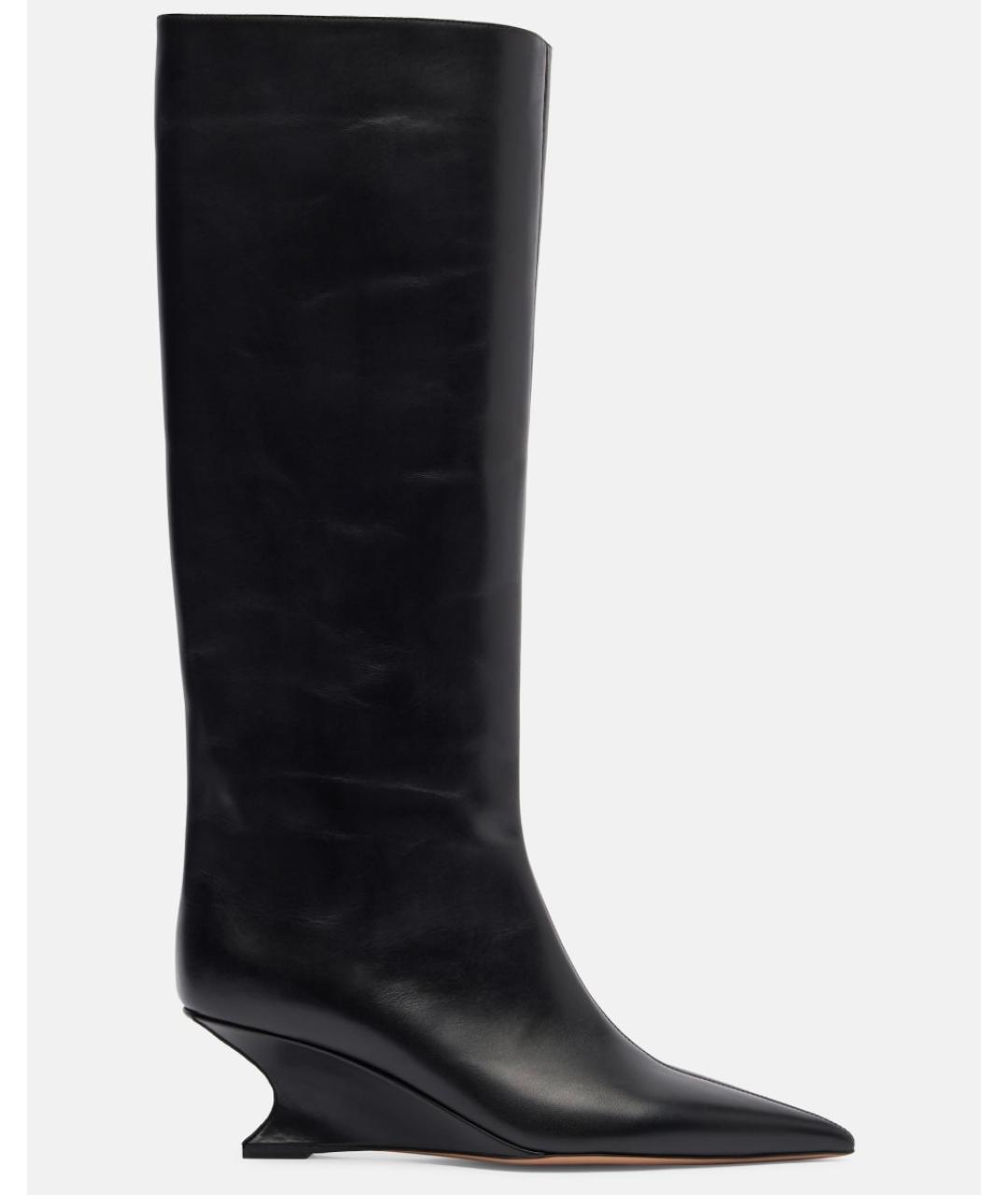 PARIS TEXAS Черные кожаные сапоги, фото 6