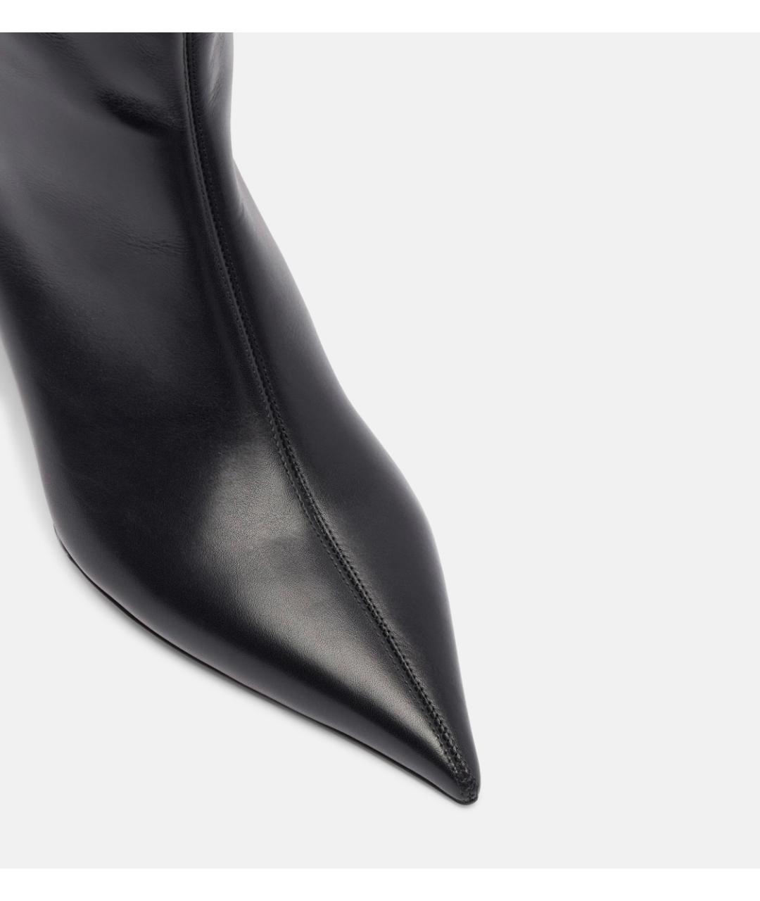 PARIS TEXAS Черные кожаные сапоги, фото 5