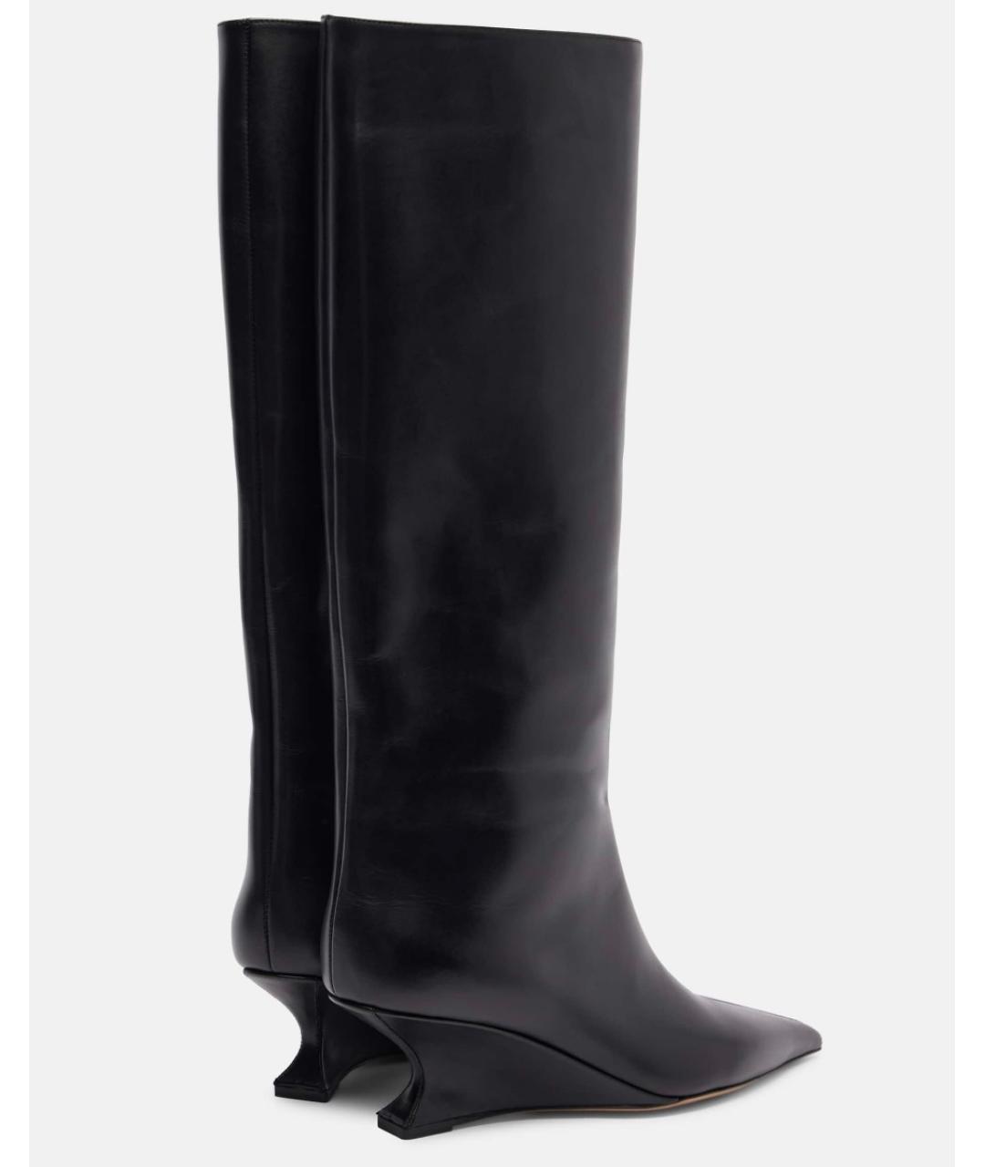 PARIS TEXAS Черные кожаные сапоги, фото 4