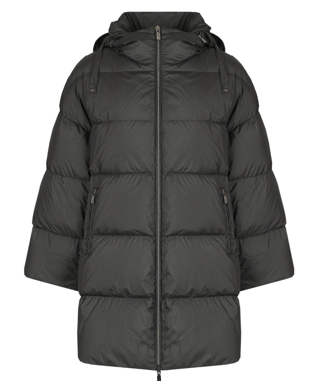 DIEGO M Черный полиэстеровый пуховик, фото 1